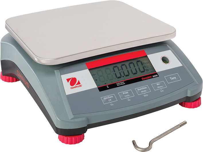 Ohaus Ranger 3000 Compact Bench Scales,700 to 1,700g Capacity