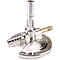 Adjustable Micro-Bunsen Burner with Threaded Needle Valve with adj. gas valve, Natural gas, 7/16"(11mm) Mixing Tube OD, 1.33 CFH, 1,365 BTU Output, 3-1/2" (89mm) Overall Height