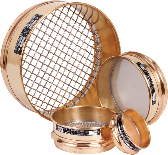 3'' Dia, No.100 (150µ), Brass Frame, Brass Mesh Sieve