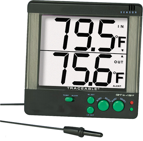 Fisherbrand Traceable Indoor/Outdoor Digital Thermometer with Giant  Dual-Display
