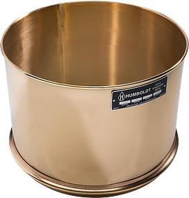 12" Dia., 3" (75mm) Brass Frame Stainless Mesh, 8" Deep Frame Standard Sieve