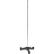 Triangular Base Support Stand, black finish  – Base: 3-1/4" diameter (83mm), Rod: 5/16" x 18"