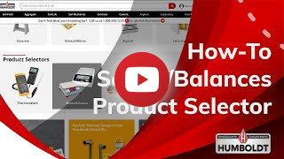 Video Thumbnail for Humboldt How-To Guide to Scales & Balances Product Selector Wizard